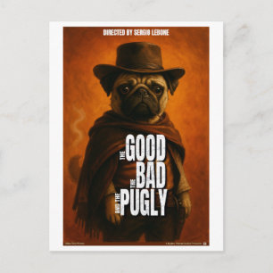 Cartão Postal O Bom, o Mau & a Paródia de Filme Pugly