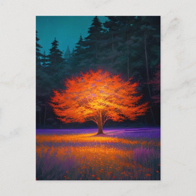 Cartão Postal O brilho transcendente da árvore do Ouro (Frente)