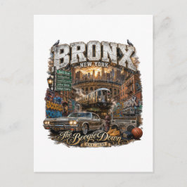 Cartão Postal O Bronx Nova York Boogie Down Colagem Urbana