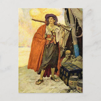 Cartão Postal O Buccaneer - arte pirata