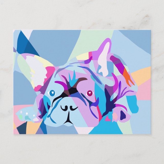 Cartão Postal O Bulldog francês (Frente)