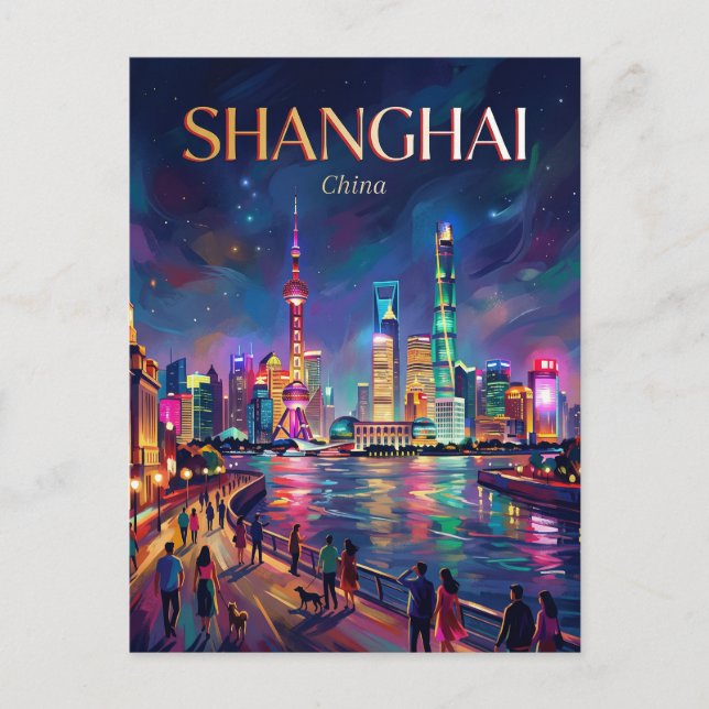 Cartão Postal O Bund China (Frente)