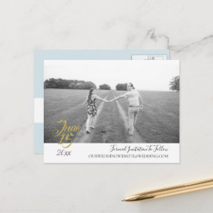 Cartão Postal O Buquê Azul Teal Wedding Suite Salvar A Data