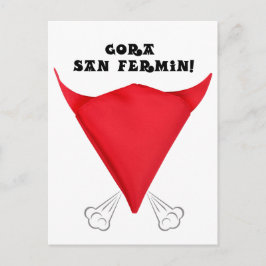 Cartão Postal O cachecol vermelho de San Fermin se dobrou em uma