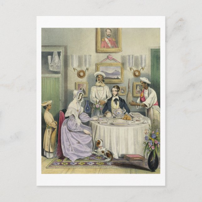 Cartão Postal O café da manhã, prato 3 de "índios anglo", grava (Frente)