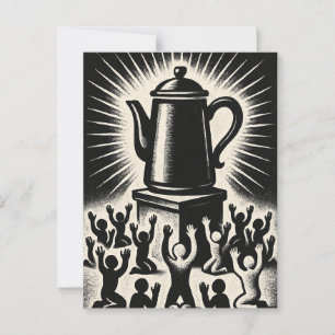 Cartão Postal O Café é Minha Religião – Adore o Café