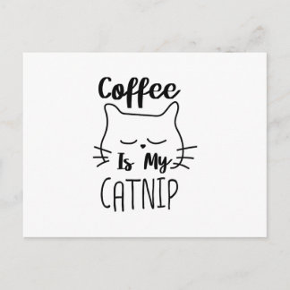 Cartão Postal O Café É O Meu Presente De Gato Engraçado.