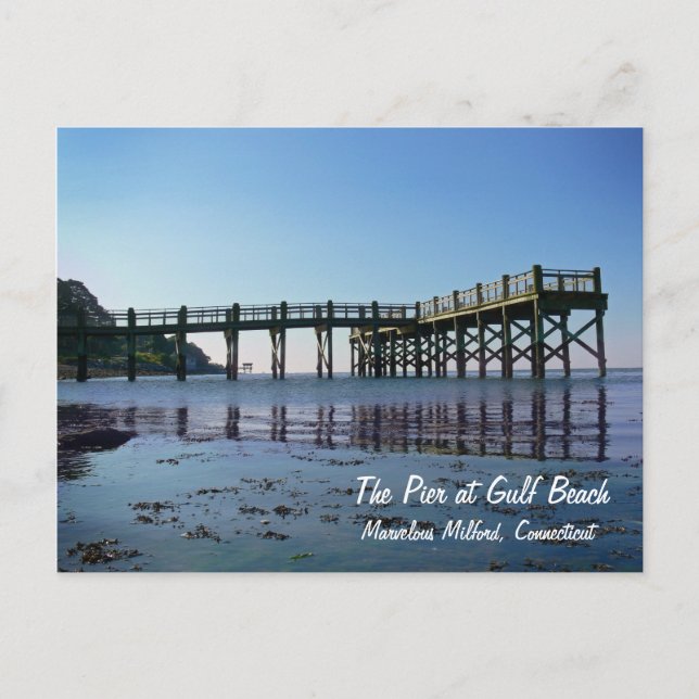 Cartão Postal O cais na praia do golfo (Frente)