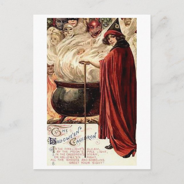 Cartão Postal O Caldeirão do Halloween (Frente)