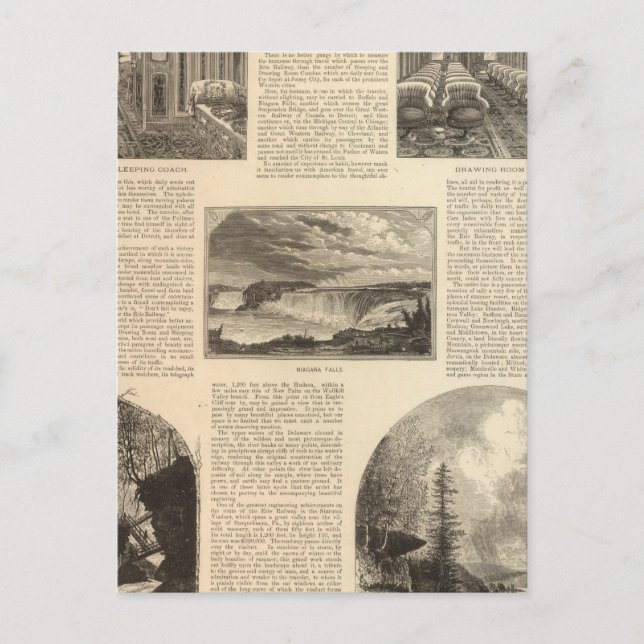 Cartão Postal O caminho de ferro Erie (Frente)