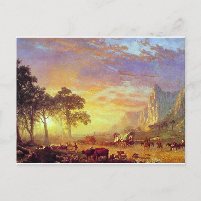Cartão Postal O Caminho do Oregon - Albert Bierstadt (Frente)
