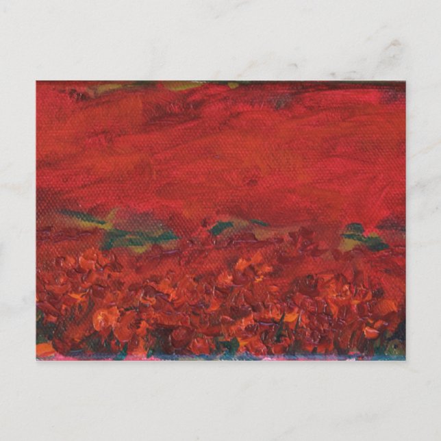Cartão Postal o Campo Poppy (Frente)