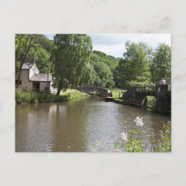 Cartão Postal O Canal de Caldon Consall Staffordshire