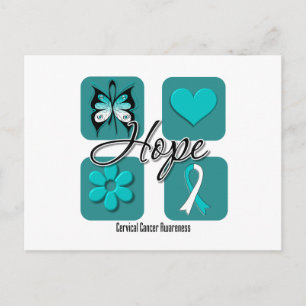 Cartão Postal O Cancer Cervoso Esperança O Amor Inspira Consciên