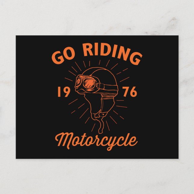 Cartão Postal O Capacete Classic Motorbike Rider (Frente)