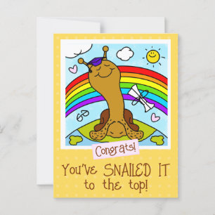 Cartão Postal O Caracol Bonito ATINGIU-O À Primeira Graduação