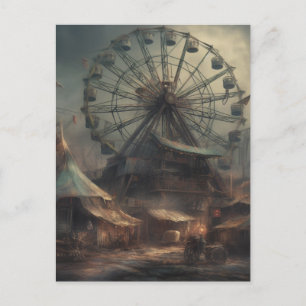Cartão Postal O Carnaval Abandonado Tende Ferris Wheel