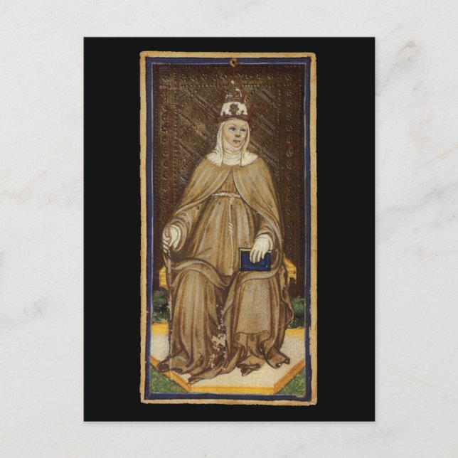 Cartão Postal O Carta de Tarot da Alta Sacerdotisa (Frente)