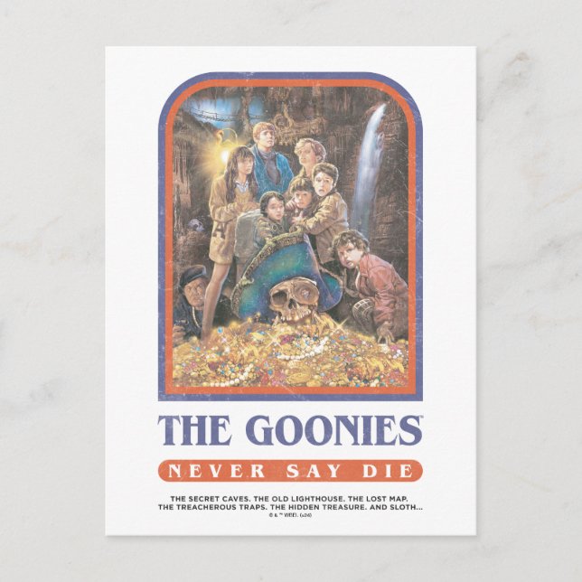 Cartão Postal O Cartaz de Aniversário do Tesouro dos Goonies (Frente)