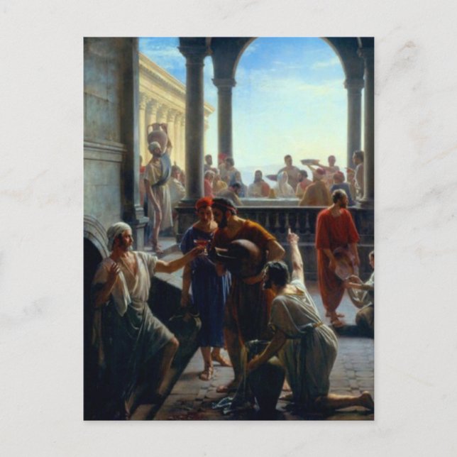 Cartão Postal O casamento de Carl Bloch no Cana (Frente)