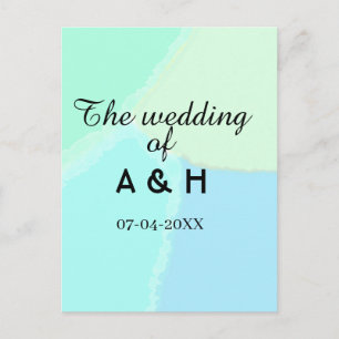 Cartão Postal O casamento do casal nome inicial da letra data