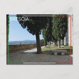Cartão Postal O castelo de Brescia - Itália