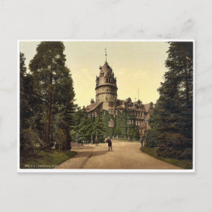 Cartão Postal O castelo, Detmold, Lippe, Alemanha, raro Photochr