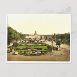 Cartão Postal O Castelo, Karlsruhe, Baden, Alemanha - Rara Fotog