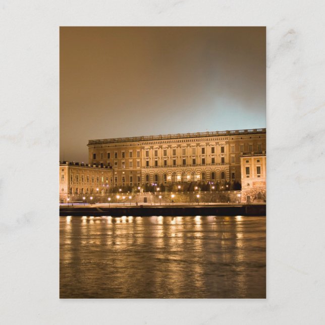 Cartão Postal O Castelo Real, Suecia de Estocolmo (Frente)