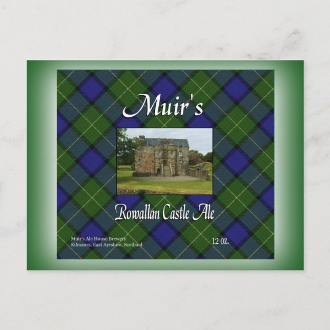 Cartão Postal O Castelo Rowallan de Muir Ale (Frente)