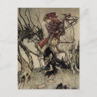 “O Cavaleiro e o Gnomo” por Arthur Rackham
