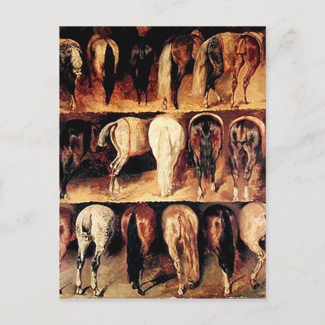 Cartão Postal O Cavalo de Vintage (Frente)