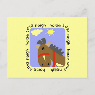 Cartão Postal O cavalo diz o camiseta e os presentes do Neigh