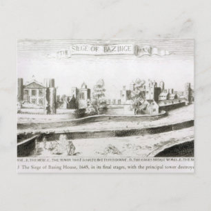 Cartão Postal O Cerco da Basing House, 1645