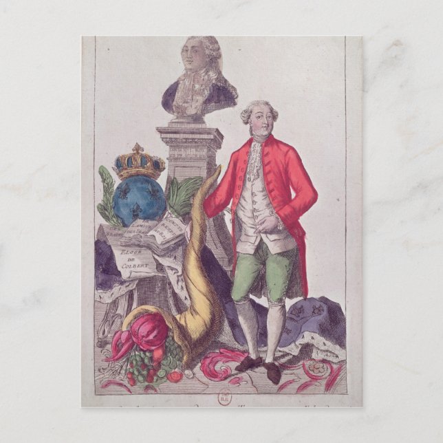 Cartão Postal O chamado de Jacques Necker 16 de julho de 1789 (Frente)