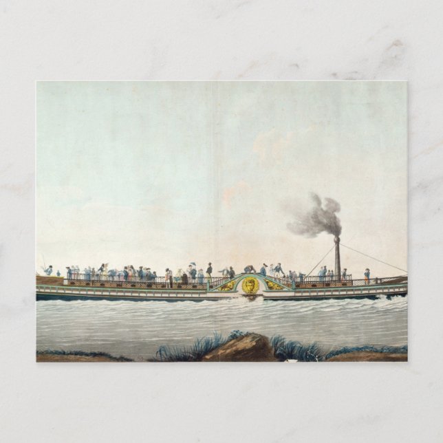 Cartão Postal O Charles-Philippe, o primeiro barco a vapor (Frente)