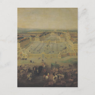 Cartão Postal O Chateau de Versailles e a Praça