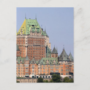 Cartão Postal O Chateau Frontenac na cidade de Quebec, Canadá.
