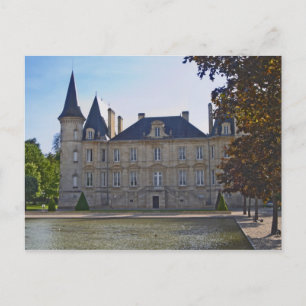 Cartão Postal O Chateau Pichon Longueville Baron e lago