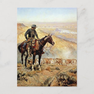 Cartão Postal “O Chefe da Carroça” por Charles M Russell