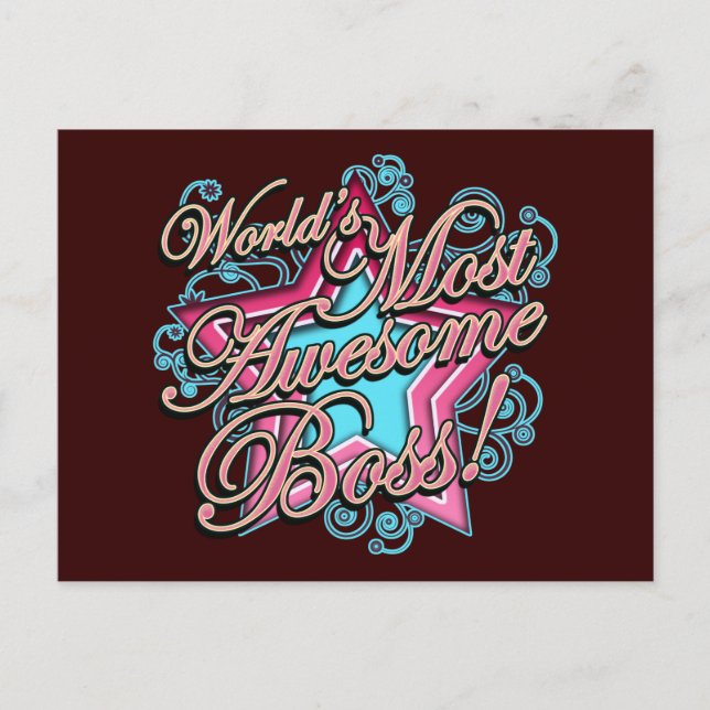 Cartão Postal O Chefe Mais Incrível do Mundo (Frente)