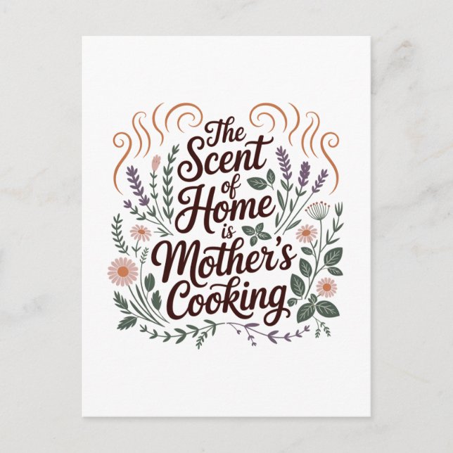 Cartão Postal O Cheiro De Casa É A Cozinha Da Mãe (Frente)