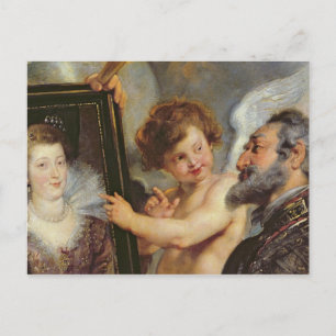 Cartão Postal O Ciclo Medici: Henri IV recebendo o