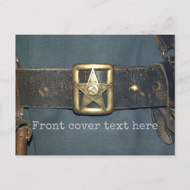 Cartão Postal O CINTO do GESTOR do exército vermelho da RSF (Frente)