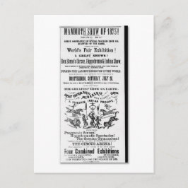 Cartão Postal O Circo de Den Stone, o Anúncio do Show de Menager