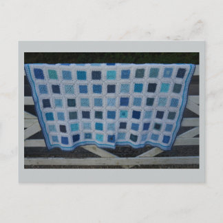 Cartão Postal O cobertor de crochê Blues