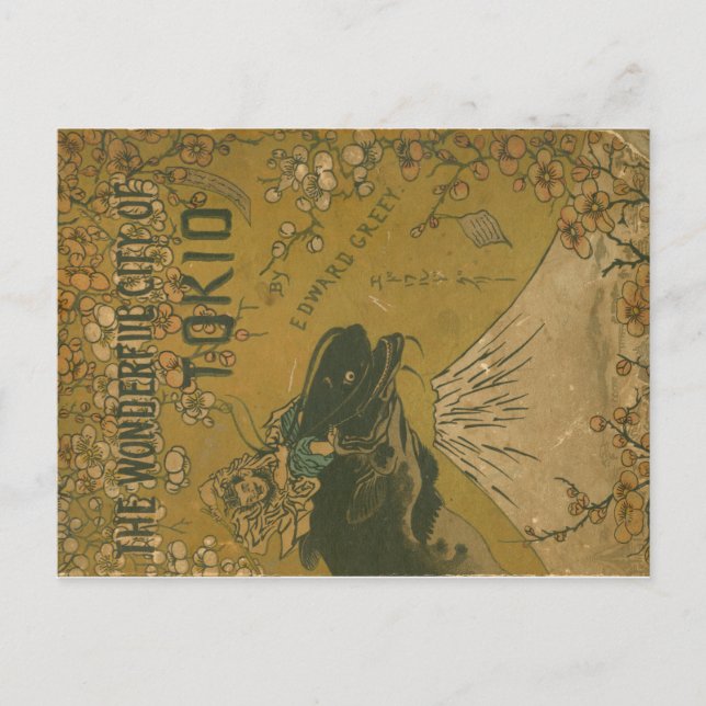 Cartão Postal O cobrir do livro "A Maravilhosa Cidade de Tokio"  (Frente)