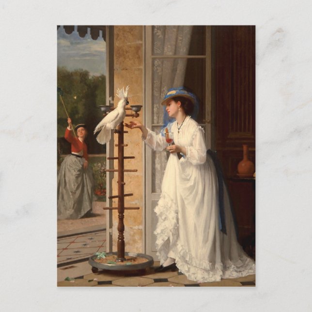 Cartão Postal O Cockatoo de estimação (Frente)