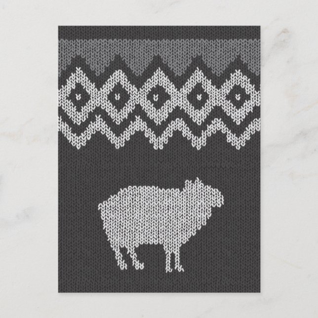 Cartão Postal O Código Dos Ovinos - Islandês (Frente)