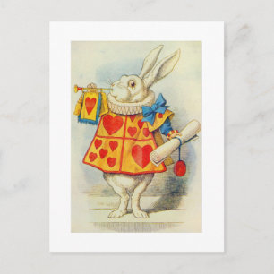 Cartão Postal (O Coelho Branco, ilustração de 'Alice no País das